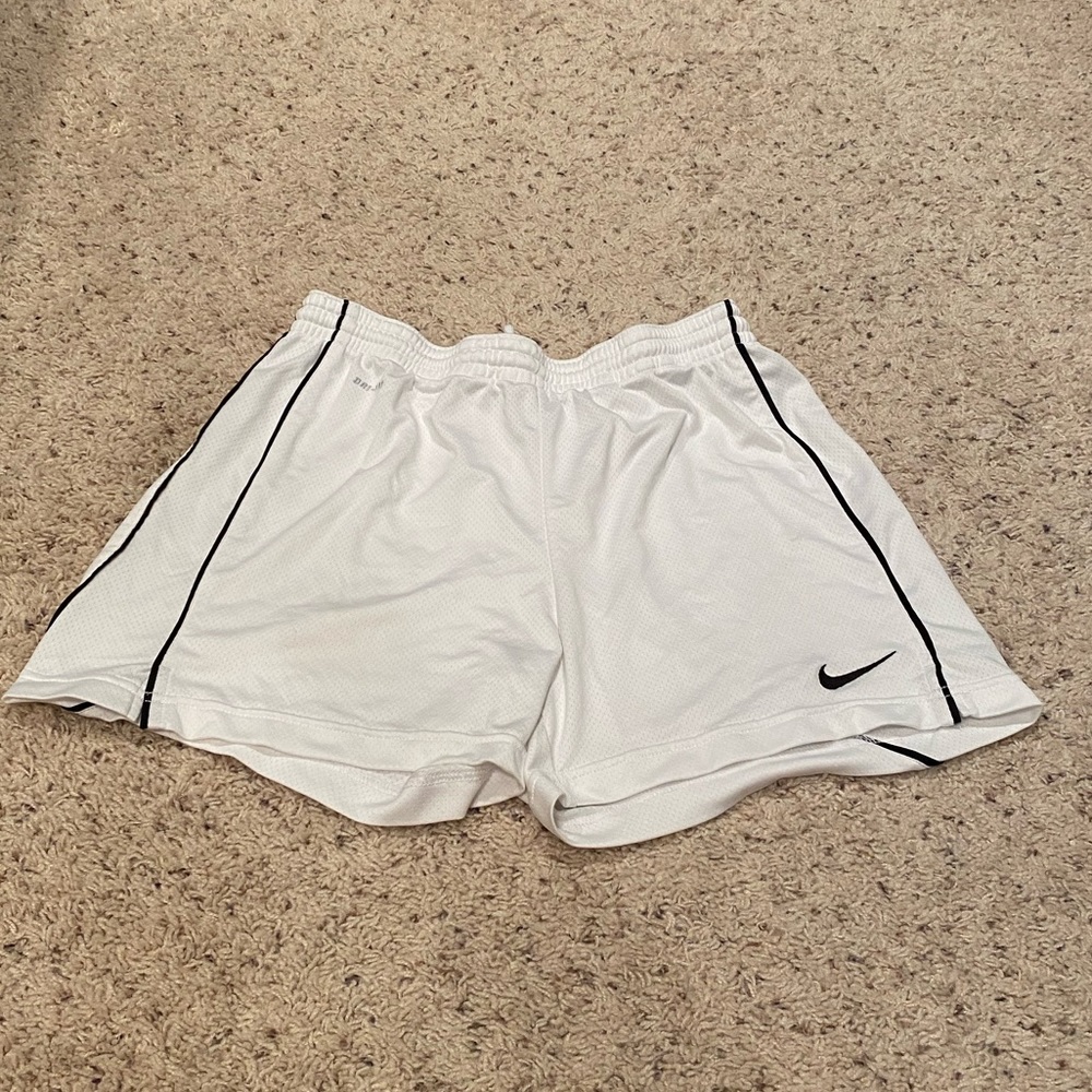 Nike white athletic shorts